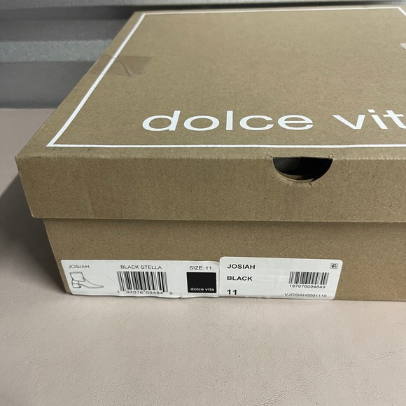 Dolce Vita Women's Black Zippered Pointed Toe Josiah Bootie Block Heel Boots 11 - Picture 2 of 9